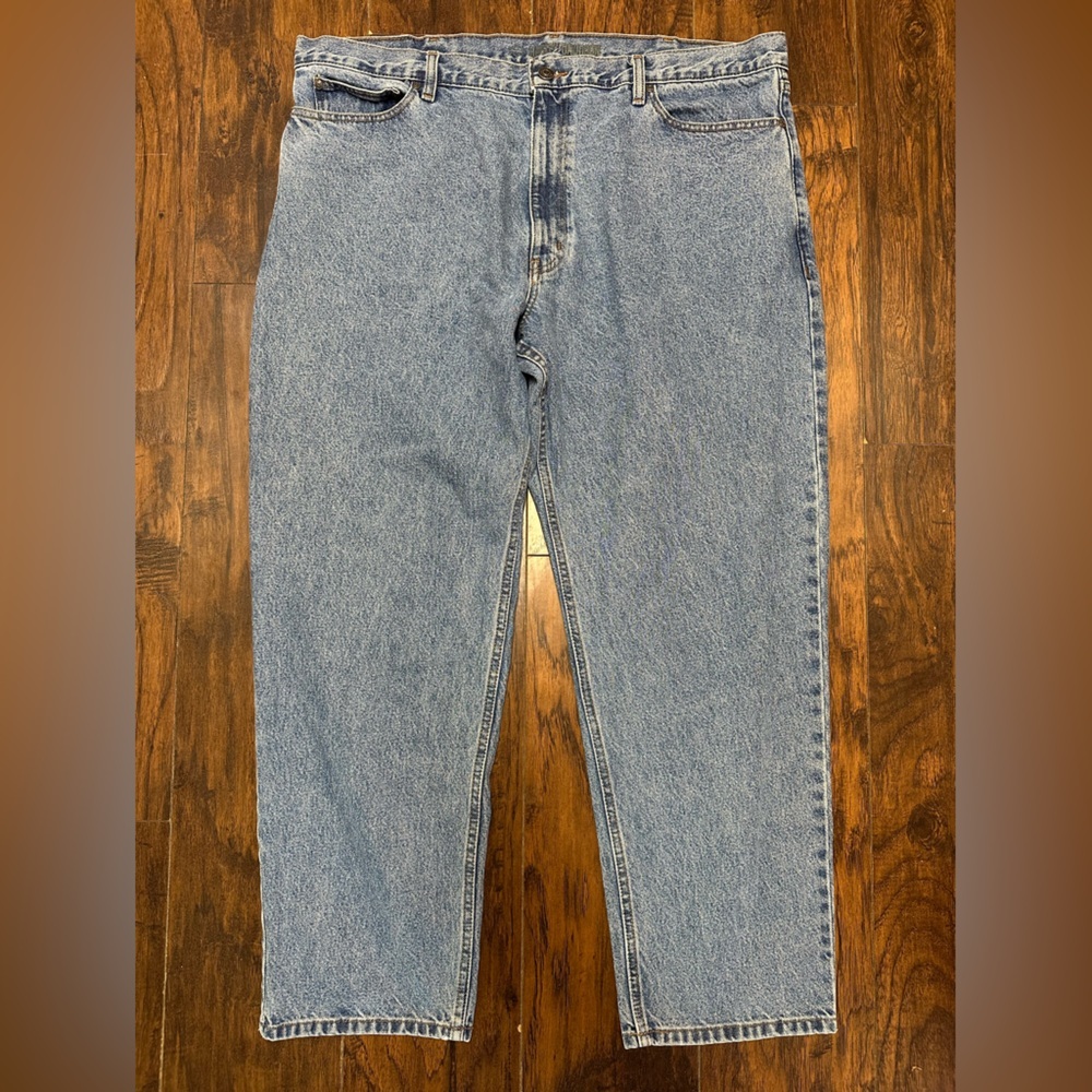 Harley Davidson Men’s 44x32 Light Wash Straight Leg Jeans 100% Cotton Biker